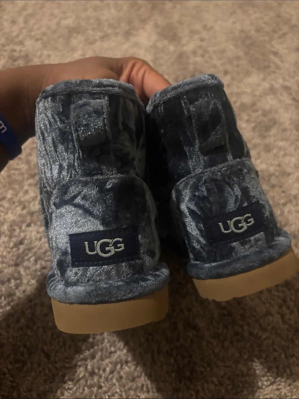 UGG Kids Velvet Ankle Boots - Black